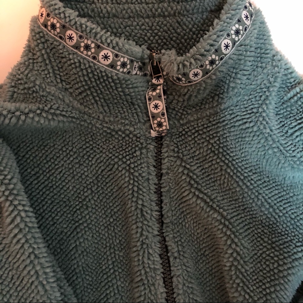 Title Nine Mint Green Nubby Nordic Quarter Zip - Picture 5 of 9